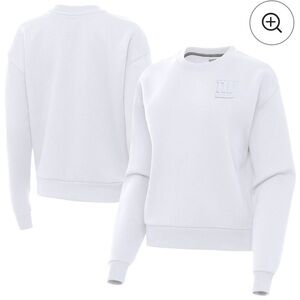 NWT Small Women's Antigua White New York Giants Victory Crew Pullover Sweatshirt